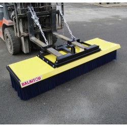 Balai chariot élévateur fourche 2000mm 12 rangées de brosses