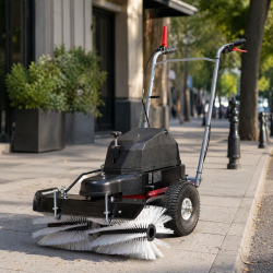 Balayeuse axiale électrique professionnelle Limpar Accu 25 avec largeur de travail 70 cm, moteur 24V et brosse polypropylène