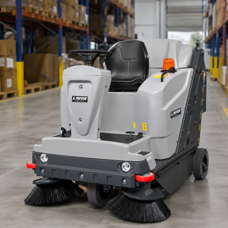Balayeuse autoportée électrique Lavor SWL R 1200 ET Bin-Up pour nettoyage industriel