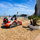 Nettoyeur de plage autoporté à chenilles pour criblage du sable