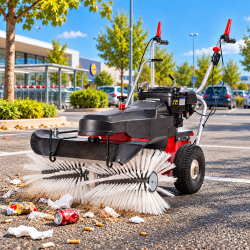 Balayeuse thermique autotractée Limpar 80 Vario Briggs & Stratton, brosse axiale de 80 cm