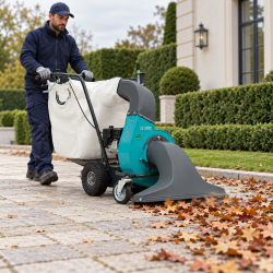 Aspirateur à feuilles autotracté REMARC LS 5000 avec buse de 80 cm et sac de 240 litres