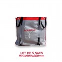 Sac à Gravat Big Bag Réutilisable Lot de 5 sacs (900x900x800)